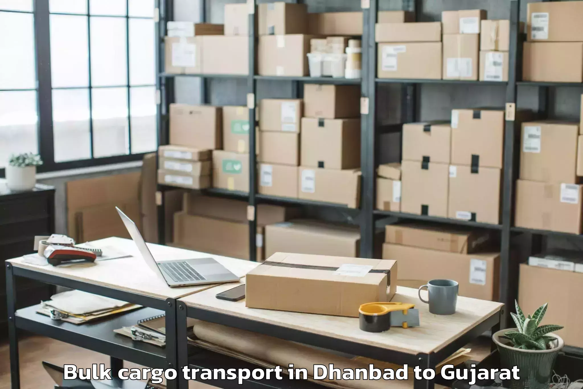 Book Dhanbad to Kadi Bulk Cargo Transport Online